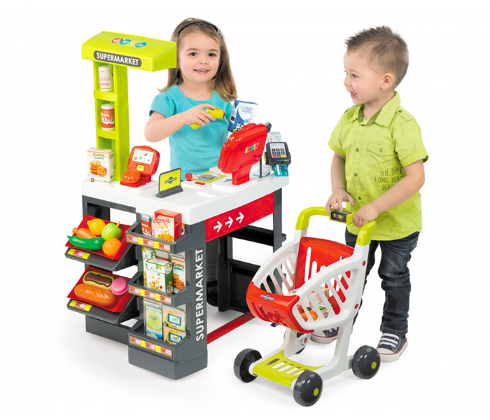 Smoby 350210 Supermarket Role Play Set, Red - Zoom Image 1