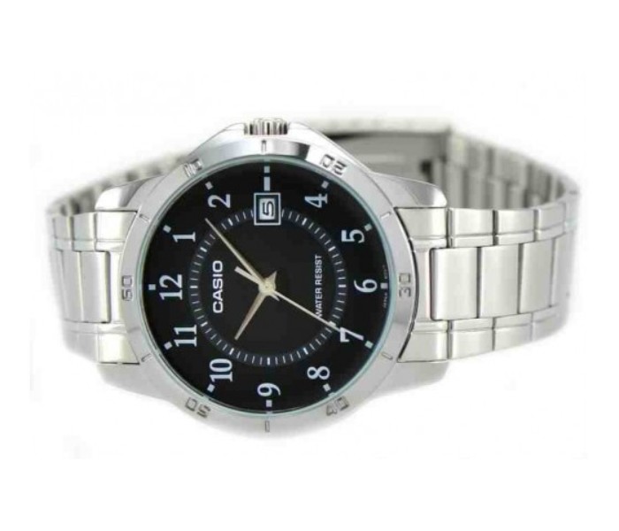 Casio MTP-V004D-1BUDF (CN) Mens Analog Watch Black and Silver - Zoom Image 1