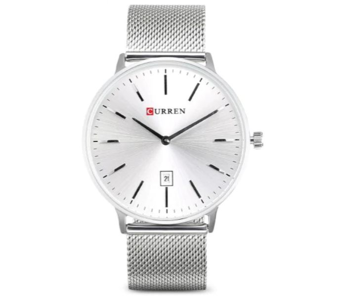 Curren 8302 Stainless Steel Analog Quartz Watch For Men Silver - Zoom Image 4