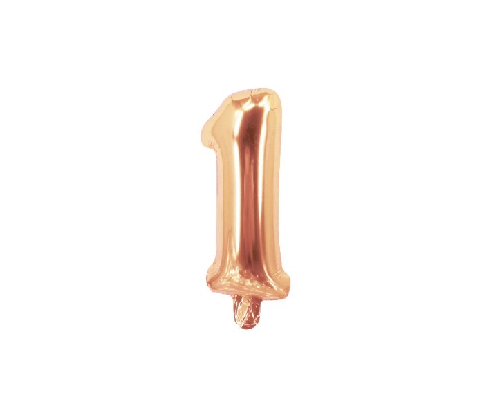 Party Time 1-RG-804000 Number 1 16 Inch Foil Balloon Rose Gold - Zoom Image