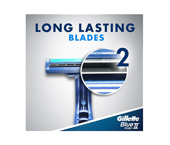 Gillette N12276890A 6S Blue 2 Plus Razor - Blue, 5 Pieces - Zoom Image 3