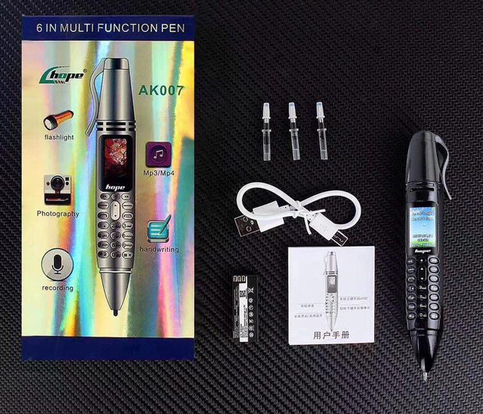 HOPE AK007 Multifunction 6 in 1 Camera MobilePhone Pen - Black - Zoom Image 4