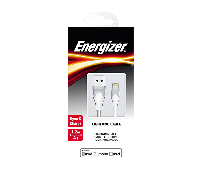 Energizer C61LIGWH4 1.2 Meter Lightning Data Cable - White - Zoom Image 1