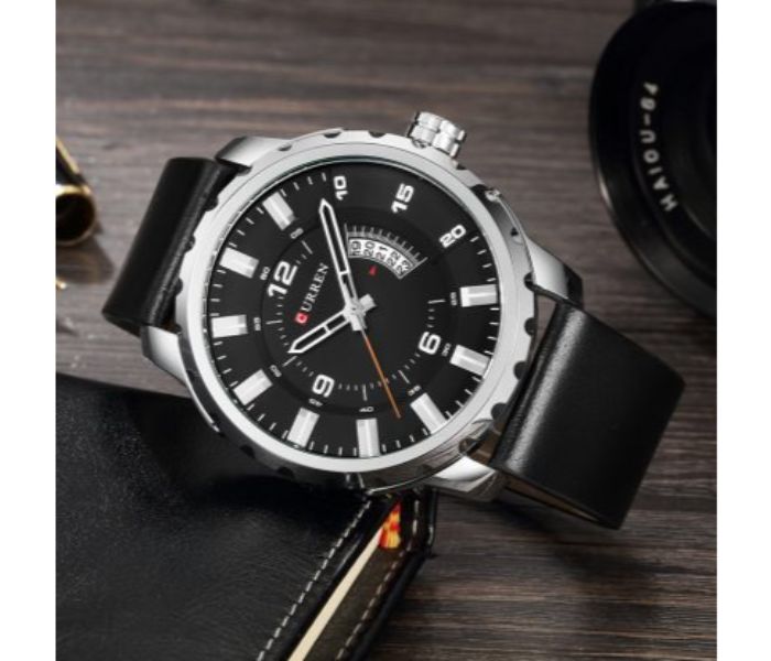 Curren 8245 Casual Quartz Watch For Men Black - Zoom Image 1