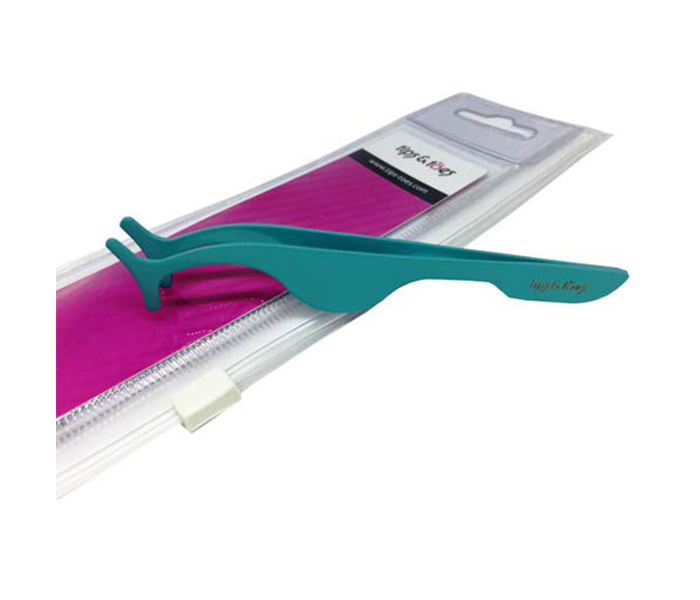 Tips & Toes TT-036SG Stainless Steel Eyelash Tweezers - Sea Green - Zoom Image 3