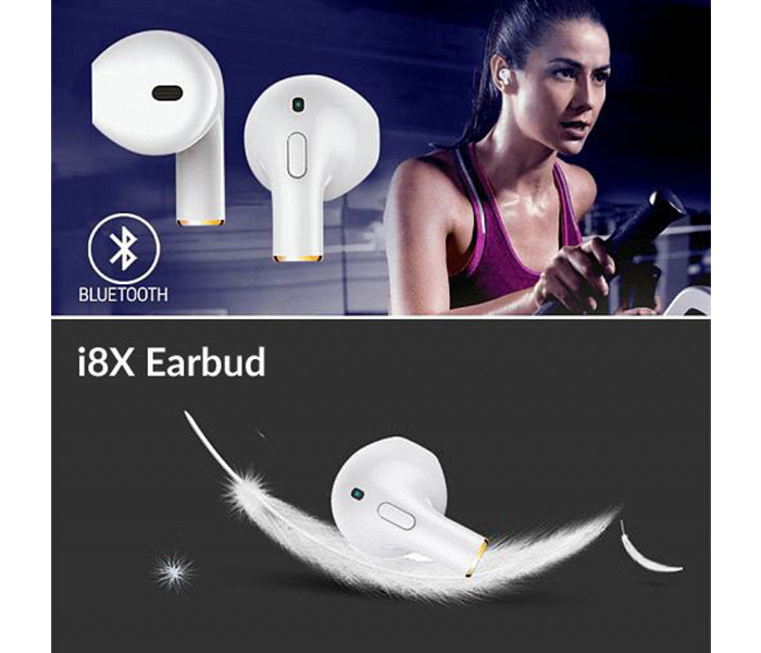 Wireless Bluetooth Mini Single Earbuds Earphone with Mic - White - Zoom Image 3