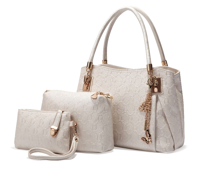 Ellen EL07 Female Large Capacity Casual Tote Handbags 3Pcs - White - Zoom Image