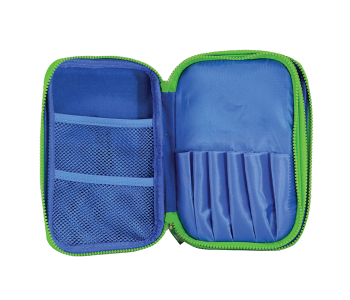 Smily Kiddos SK11001036 Fancy Double Compartment Pencil Case - Blue - Zoom Image 4