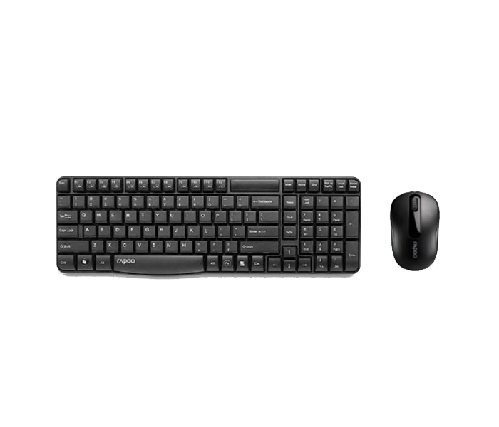 Rapoo X1800S Combo Wireless Optical Mouse & Keyboard - Arabic, Black - Zoom Image 5