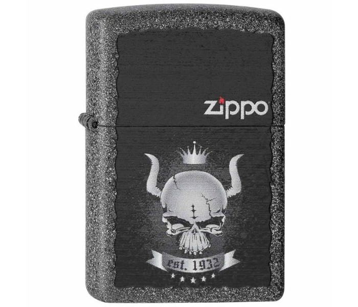 Zippo 28660  Skull Crown Lighter Dark Grey & Black - Zoom Image 2