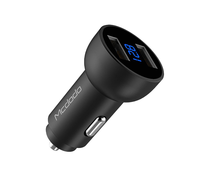 Mcdodo CC-3871 5V 3.4A LED Digital Display Dual USB Car Charger - Black - Zoom Image 3