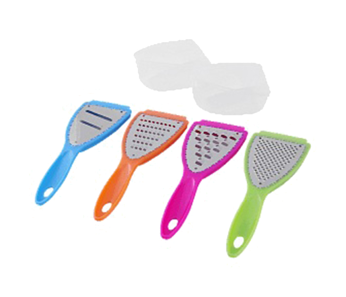 SC133 Multi-Purpose 4 Stainless Steel Interchangeable Blades with Food Container Grater Set - Zoom Image 2