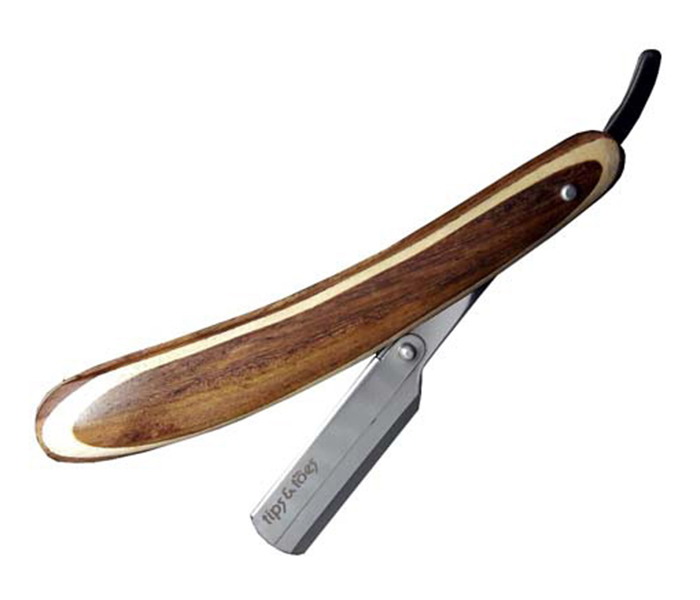 Tips & Toes TT-693 Professional Straight Razor for Classic Shaving, Pure Natural Wood Handmade Handle - Zoom Image 1