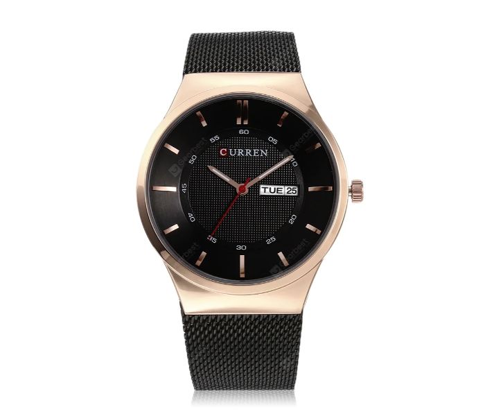 Curren 8311 Stainless Steel Analog Quartz Watch For Men Black - Zoom Image 2