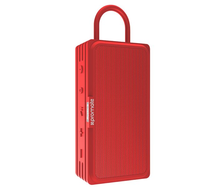 Promate Rustic-3 10W IPX6 Waterproof Wireless Speaker with Micro SD Card Slot - Red - Zoom Image 9