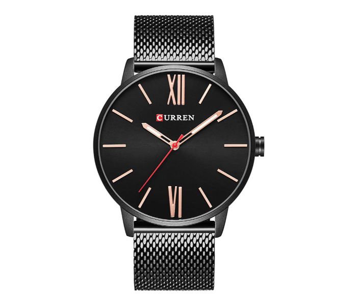 Curren 8238 Ultra Thin Dial Quartz Watch For Men Black - Zoom Image 4