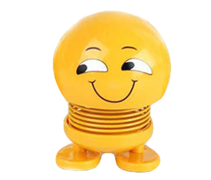 Fashion Spring Bounce Smiling With Open Mouth Eyes Smiley Doll Toy for Rifolt Car Dashboard - Yellow - Zoom Image