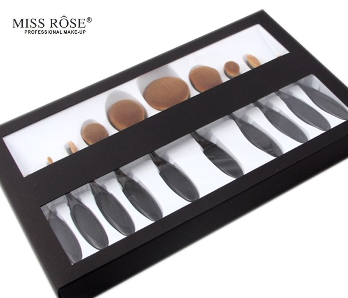 Miss Rose 7201-191M Professional 10 Piece  Makeup Brush Set - Zoom Image 1