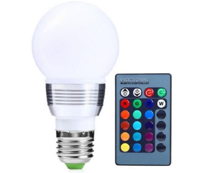 LED Color Light Bulb with Remote LCLBRW590 White - Zoom Image 2