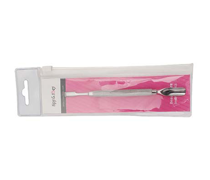 Tips & Toes TT-250 Stainless Steel Doul Ended Cuticle Pusher - Polish Finish - Zoom Image 2