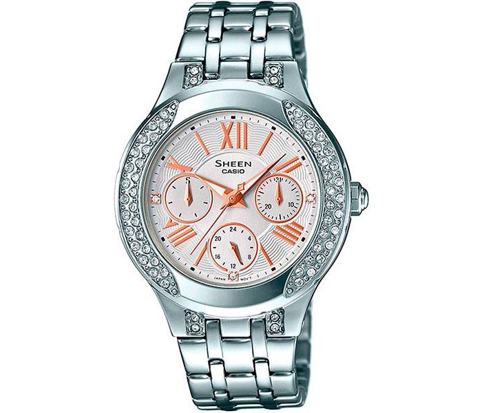 Casio Sheen SHE3809D-7AUDR Womens Analog Watch Silver - Zoom Image