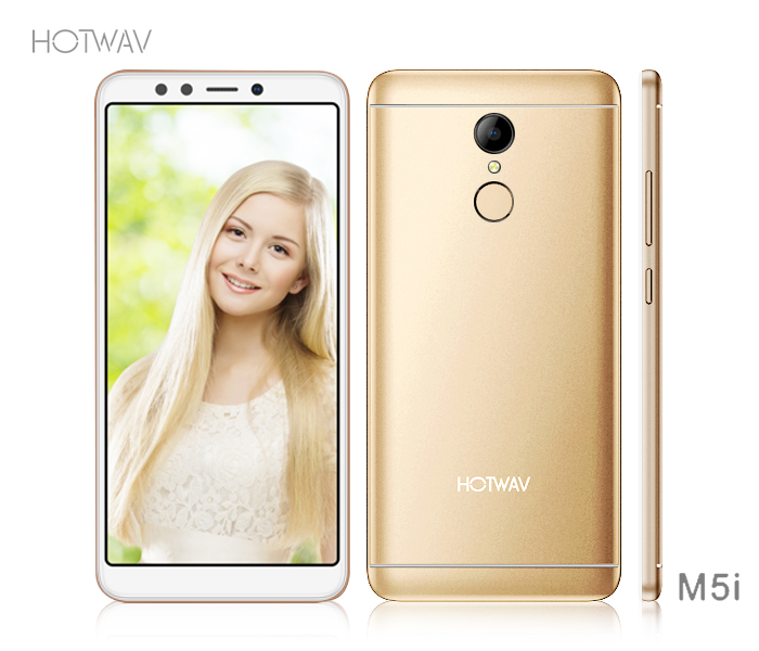 Hotwav M5i 4G Dual Sim with 5.7 Inch Screen, 4GB RAM, 64GB - Gold Smartphone - Zoom Image 1