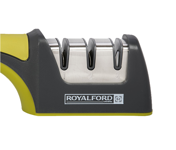 Royalford RFU9032 3 Stage Knife Sharpener - Green - Zoom Image 1