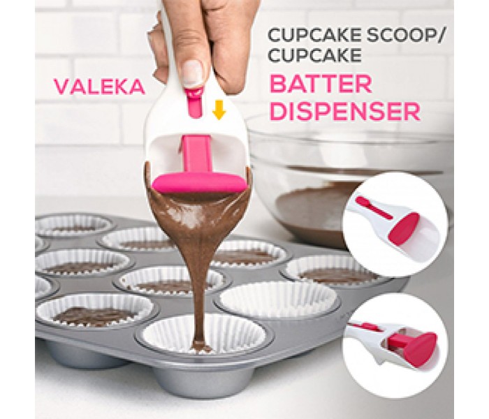 Okko OK31553 Valeka Cupcake Scoop/Cupcake Batter Dispenser White and Pink - Zoom Image 4