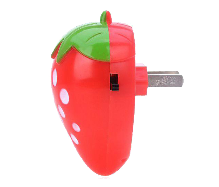 Zen New Fashionable Multi Colour Strawberry Design LED Night Lamp - Red - Zoom Image 1