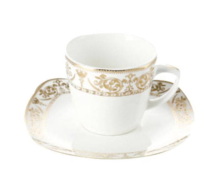 Royalford RF6292 New Bone China Tea Cup & Saucer - 8 Pieces - Zoom Image