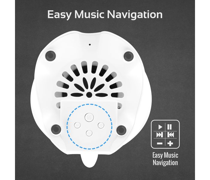 Promate Marvin Multi-Function Wireless Stereo Speaker with LED Light - White - Zoom Image 4