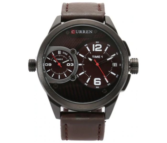 Curren 8249 Business Quartz Watch For Men White And Black - Zoom Image