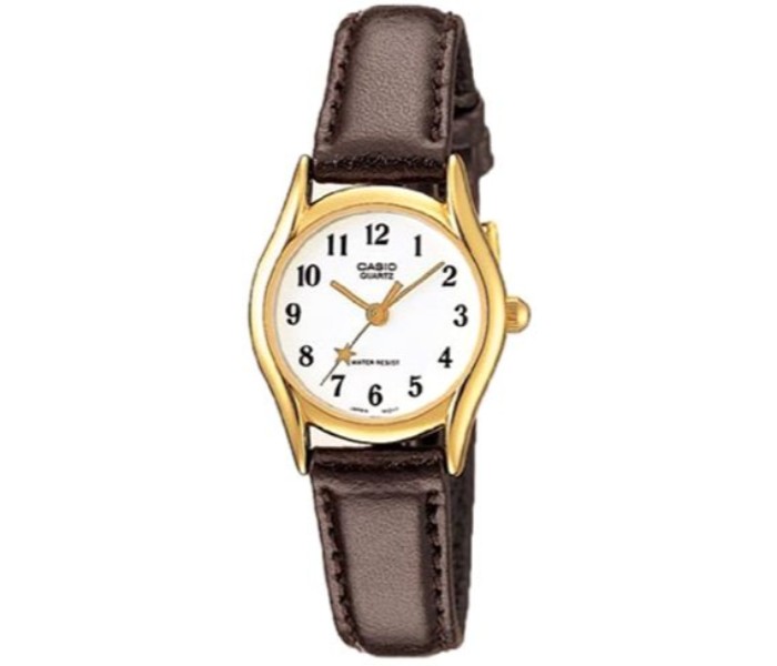 Casio LTP-1094Q-7B4DF Womens Analog Watch Brown and White - Zoom Image