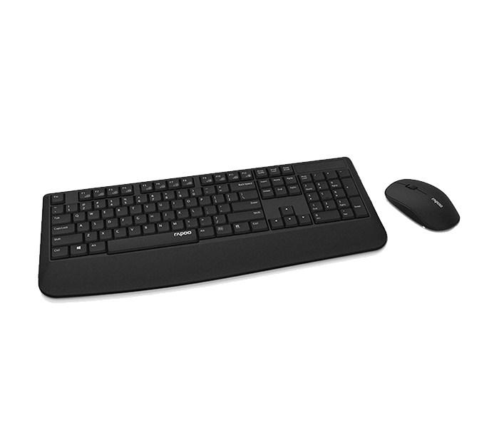 Rapoo X1900 Combo Wireless Optical Mouse & Keyboard - English, Black 17786 - Zoom Image 1