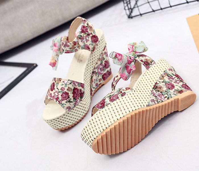 Kate Floral KFWP75 Wedges EU37 - Pink - Zoom Image 2