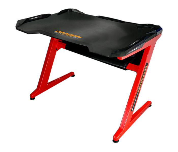 Dragon War GT-001 LED Gaming Desk - Red - Zoom Image 1