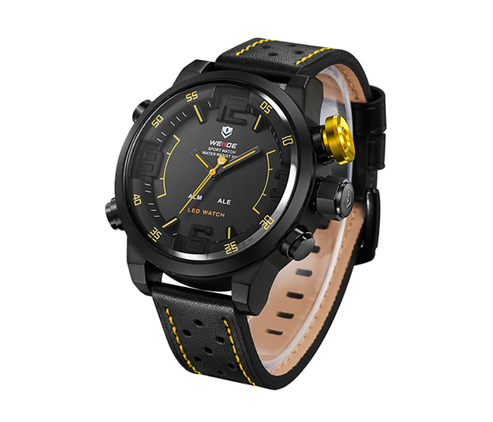 Weide WH-5210LB Analog and LED Digital Watch Black and Yellow - Zoom Image 3