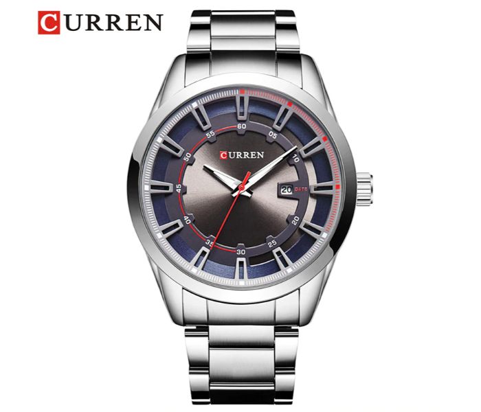 Curren 8246 Analog Quartz Watch For Men Blue And Silver - Zoom Image 2