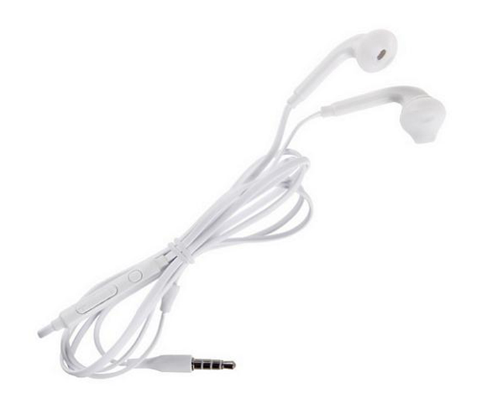 S6 In-Ear Headset With Remote & Mic - White - Zoom Image 1