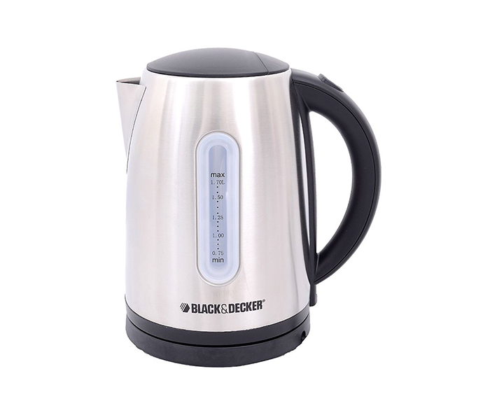 Black and Decker JC400-B5 1.7 Litre Stainless Steel Concealed Coil Electric Kettle - Silver - Zoom Image 2