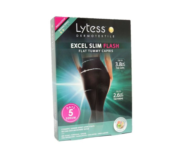 Lytess N15408967A Excel Slim Flash Flat Tummy Capris S/L Black - Zoom Image