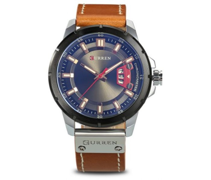 Curren 8284 Analog Quartz Watch For Men Brown - Zoom Image 2