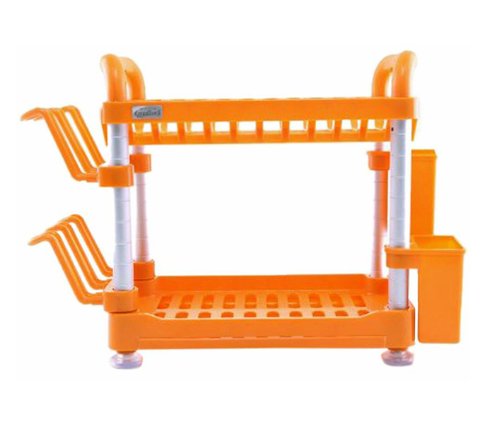 Royalford RF6974 Unbreakable 2-Layer Dish Rack - Orange - Zoom Image 4