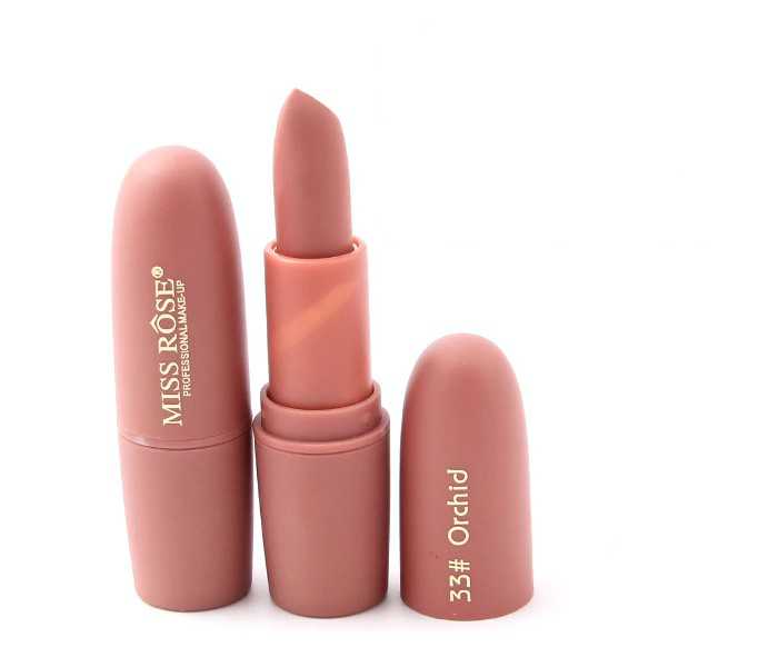 Miss Rose 7301-026A24 Matte Finish Velvet Waterproof Lipstick 33 Orchid - Zoom Image