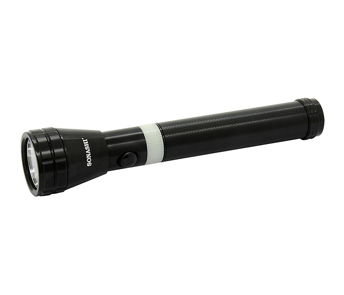 Sonashi SLT-681 3W Rechargeable LED Torch with Unbreakeable Glass - Black - Zoom Image 4