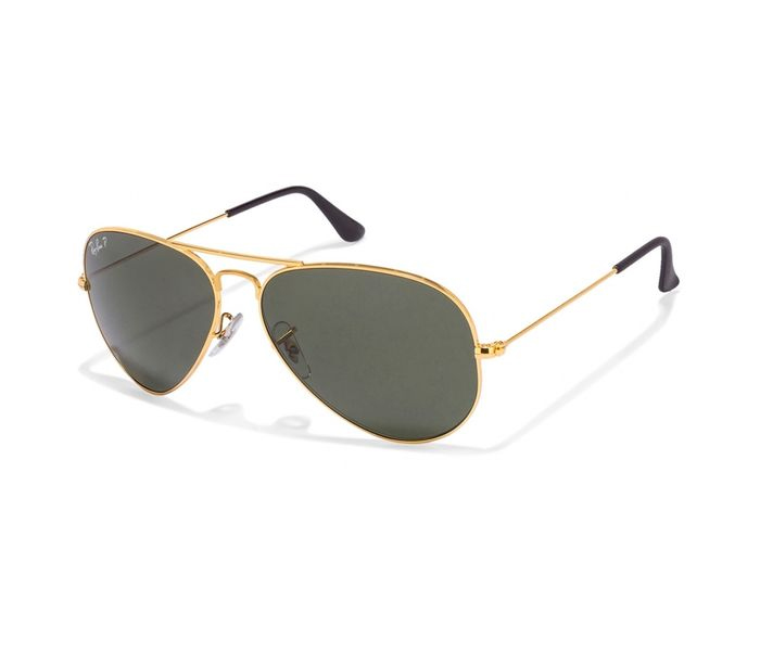 Ray-Ban 0RB3025 001/58-58 Aviator Gold Frame & Green Classic Mirrored Sunglasses for Unisex - Zoom Image