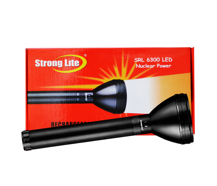 Strong Lite SRL6300LED Rechargeable LED Flash Light 3 D Big Face - Black - Zoom Image