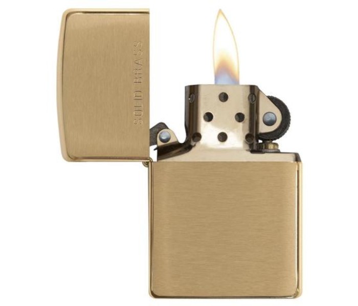 Zippo 204B Solid Brass Lighter Gold - Zoom Image 1