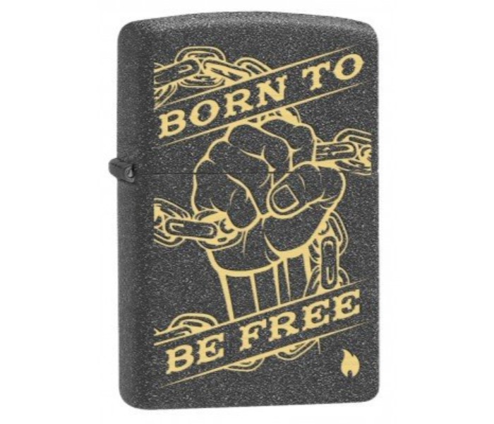 Zippo 29687  Born To Be Free Lighter Grey - Zoom Image