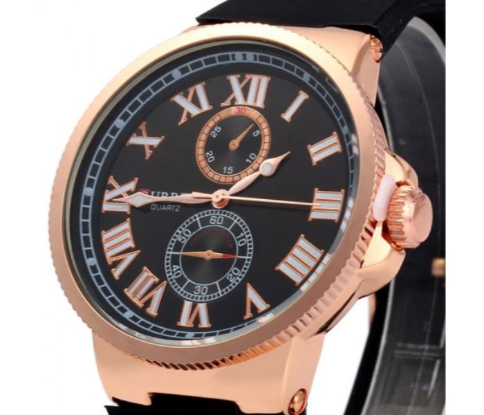 Curren 8160 Quartz Analog Watch For Men Black And Gold - Zoom Image 2